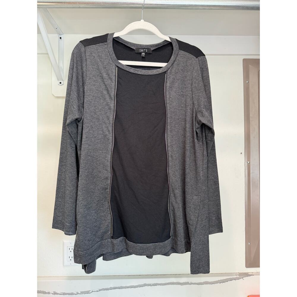 Comfy USA Women's Blouse Zipper Detail Size Large